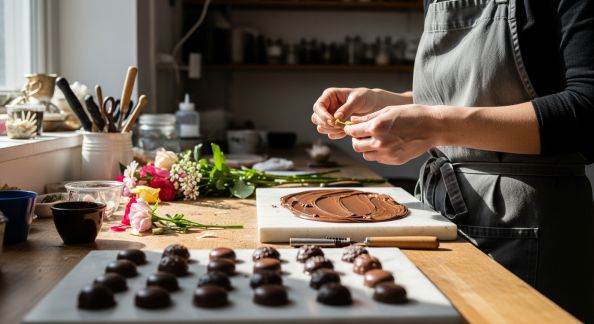 Secrets de fabrication : immersion chez un artisan fleuriste-chocolatier
