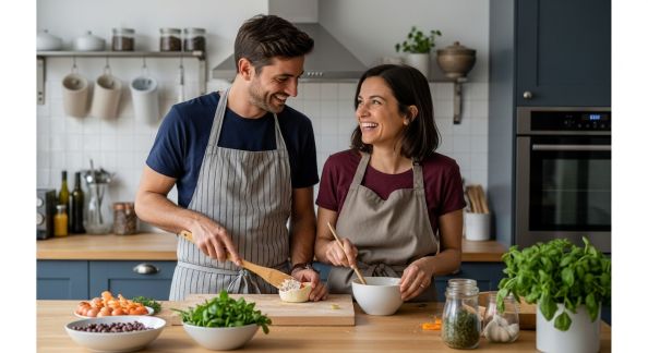 Cuisiner ensemble : recettes ludiques pour un moment complice à deux